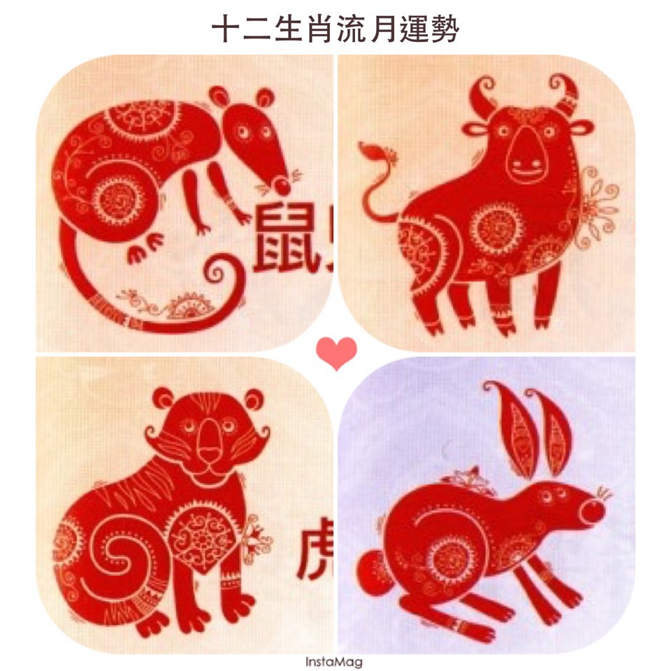十二生肖5月「流月運勢」（一）鼠、牛、虎、兔。