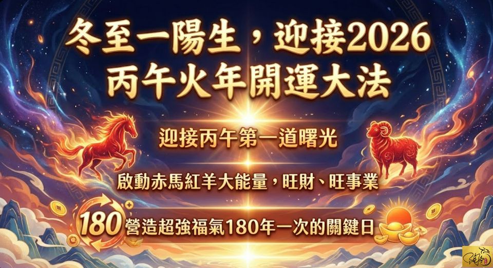 180 年一遇的超級開運天時重疊 冬至 + 天赦超強轉運日