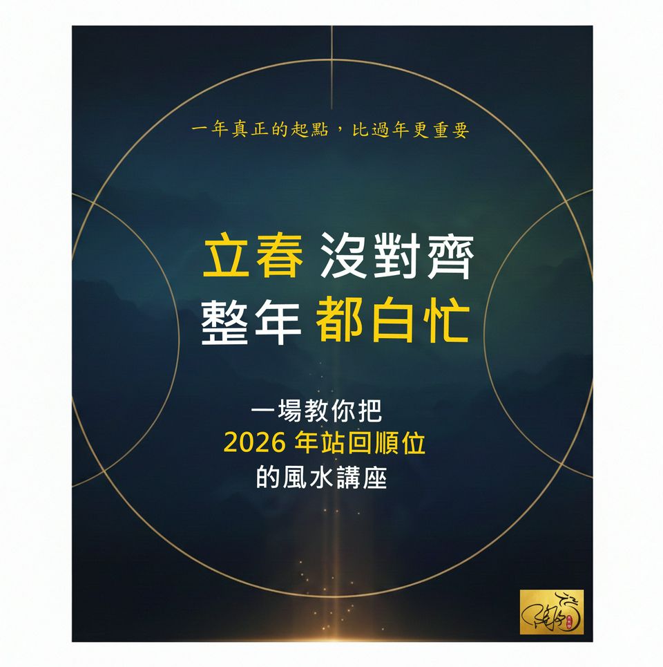 《立春沒對齊,整年都白忙》