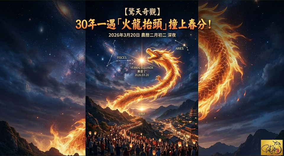 【驚天奇觀】30年一遇「火龍抬頭」撞上春分!