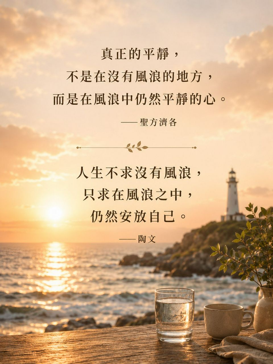 《有些平靜，是走過風浪才懂的》