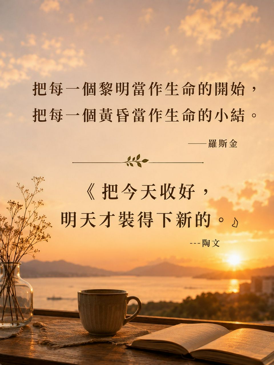 《黃昏，是一天最溫柔的收尾》