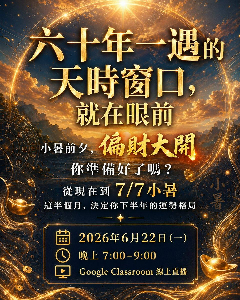小暑前夕  偏財大開  你準備好了嗎？