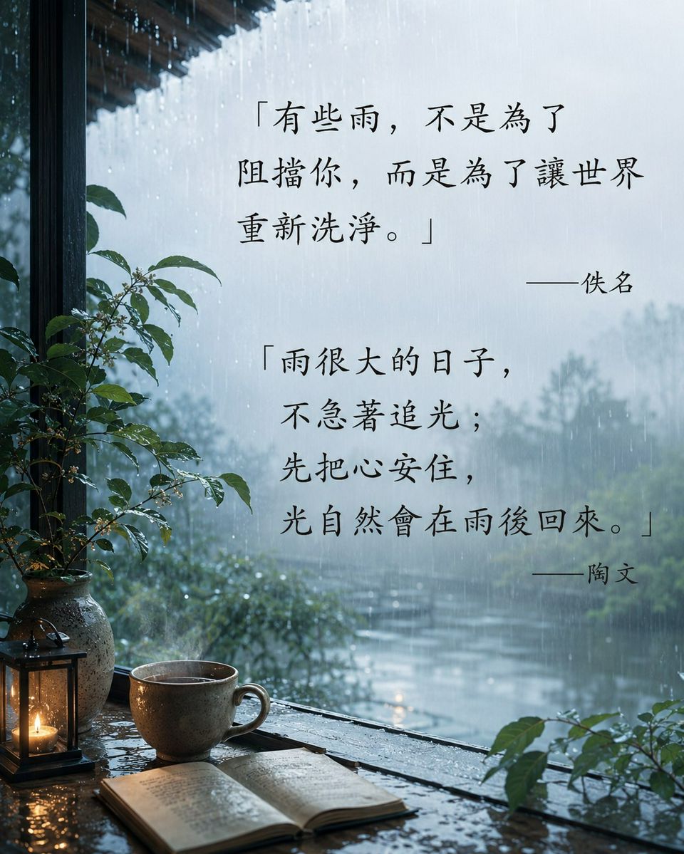《雨很大，心要更穩》 「順著氣，安放每一天」