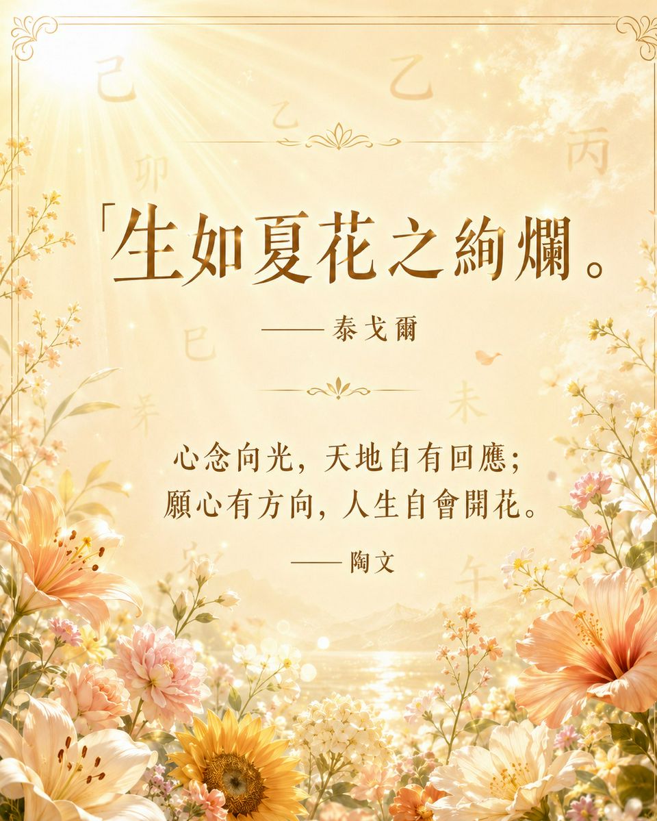 《心念向光，天地自有回應》
