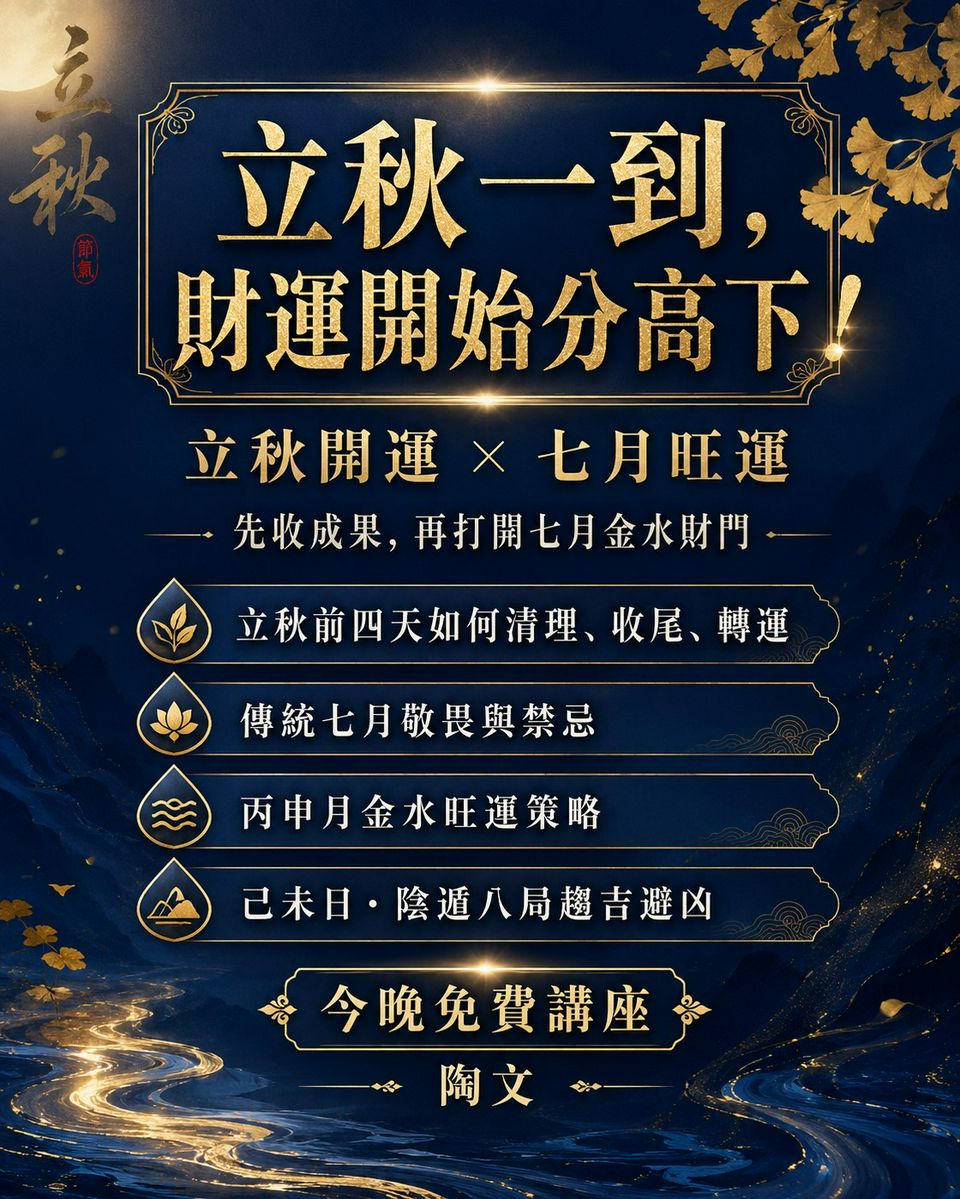 立秋將至,別讓今年的努力空手而回