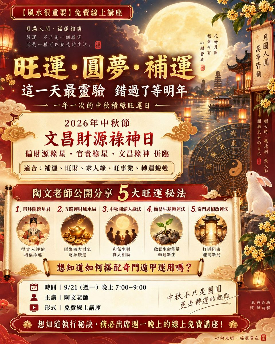 旺運 圓夢 補運 這一天最靈驗 錯過了 等明年